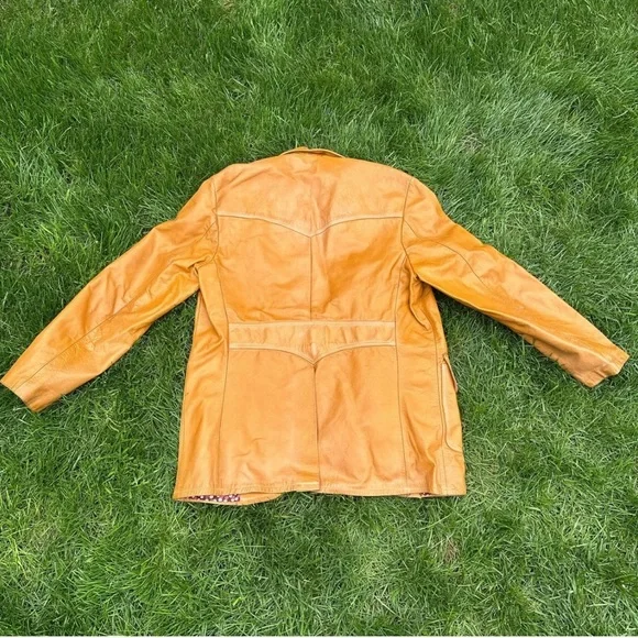 Vintage 70s Western Butterscotch Leather Jacket - Picture 5 of 5